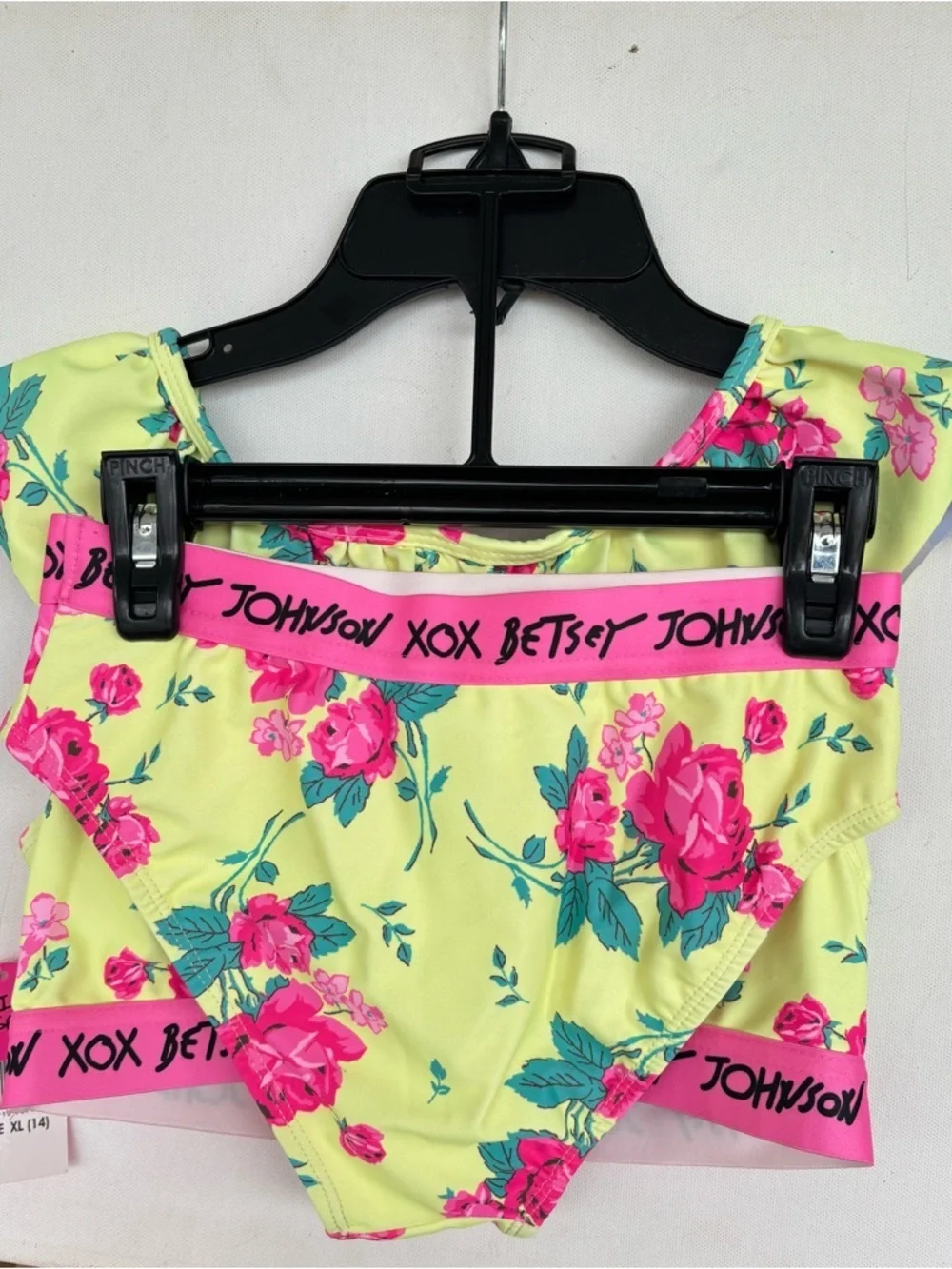 Betsey Johnson Yellow Floral Two-Piece Swim For youth girl